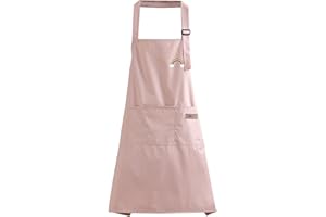 PAEHUIMT Grembiule Cucina Uomo Donna, Grembiule Barbecue, Grembiule da Lavoro, Maestra Scuola Infanzia, Impermeabile