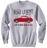  Teesandengines Men\'s FIAT 750Z Abarth Vintage Grey Sweatshirt Size Medium