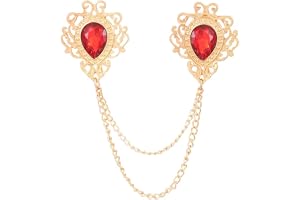 BWOOOWE Brosch Drop Chain Crystal Prydnad Kläder Tillbehör Smycken Dekoration Elegant Halsband Stift