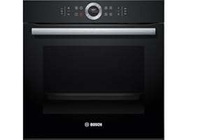 Bosch HBG635BB1 Serie 8 Einbau-Backofen, 60 x 60 cm, Made in Germany, EcoClean Direct Reinigungshilfe, AutoPilot 10 10 Automatikprogramme, 4D Heißluft Backen auf 4 Ebenen, TFT-Touchdisplay