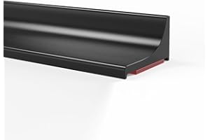 Mxziogr Strisce Impermeabili in Silicone per cucine e bagni, Fermi d'Acqua autoadesivi in Silicone, Fermi Doccia per cabine Doccia, lavandini, Bordi di vasche da Bagno (Nero, 105CM)