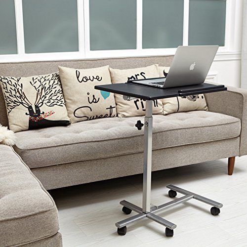 Einstellbare Laptop Schreibtisch Sofa Nachttisch Coavas 5 Verstellbare Höhe Starke Laptop Schreibtischständer Notebook Computer Tisch mit Rädern (schwarz) - 2