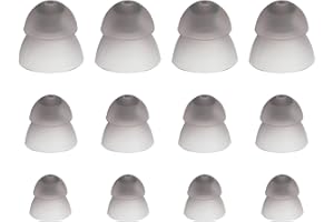NECXON 12 Pcs Hearing Aid Domes，3 Size Silicone Hearing Aid Domes Replacement Hearing Aid Ear Tips Hearing Aid Domes Earbud Tips Hearing Aid Accessories for Seniors （Size S、M、L）