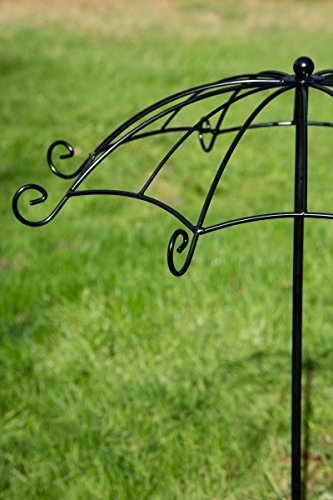 Rankschirm Schwarz 72cm x 136cm Rankstab Schirm Rosenschirm Rankhilfe - 4