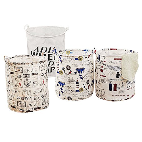 Wäschekorb,Faltbarer Baumwolle Wäschesammler Wäschetruhe Wäschesack Wäschesack Wäschebeutel Canvas Laundry - 7