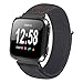 Produktbild Xinxinyu Uhrenarmband, { Uhrenarmbänder Gewebtes Nylon } { Schleife Band-Armband } { Sportuhr Trageschlaufe }Für Fitbit Versa (Schwarz)