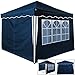 Produktbild Popup Faltpavillon Pavillon Capri 3x3m blau + 4 Seitenteile blau