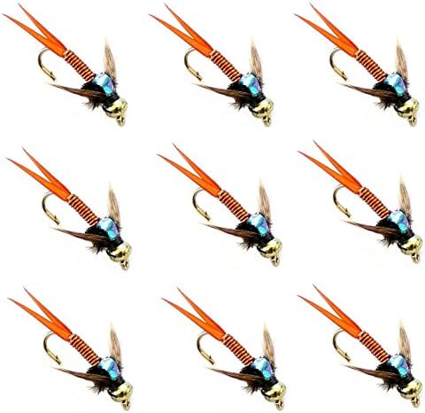 9 X Trout Fly Fishing Flies COPPER JOHNS BARBLESS HOOKS …