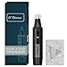 Nose Trimmer-O'vinna Personal Care Stainless Steel Nose Ear Hair Beard Eyebrow Trimmer with LED Light (Black)