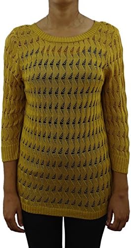Juniors' Diamond Pointelle Sweater Top with Scooped Barback