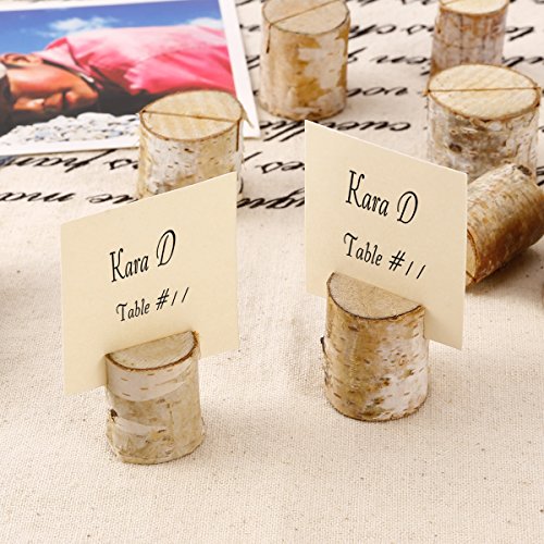 20er Holz Holzsteg Platzkartenhalter Kartenhalter Platzkarte Tischkartenhalter Namesschild Hochzeit Wohnung Deko - 5