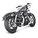 Produktbild Auspuff Schalldämpfer Miller Custombike für Harley Davidson Sportster 883 Iron (XL 883 N) 14-16 Edelstahl schwarz