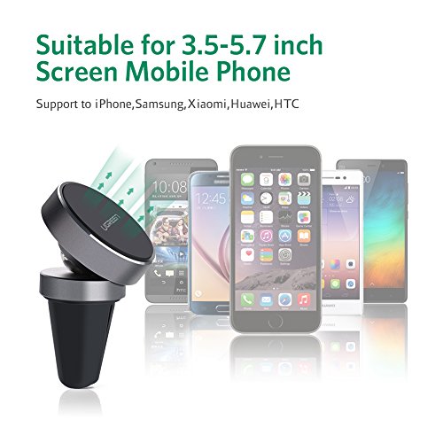 UGREEN Supporto Auto, Supporto Magnetico Cellulare per Auto Porta Cellulare Bocchette dell'Aria Rotazione di 360 Gradi per iPhone X/ 8/ 8+, Samsung S9/ S9+/ S8/ S8+, Huawei P20/ P20 Lite, LG V30, etc.