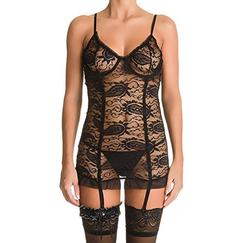 Intimax corsets lencería y moda Naomi Body, Negro, S/M para Mujer