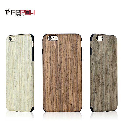 iPhone 6 Case, Phone 6s Case, TabPow [Wooden][Shockproof][Drop Protection][Heavy Duty] Dual Layer Slim Hybrid Wood Case Cover For iPhone 6 / iPhone 6S (4.7 Inch), Rosewood