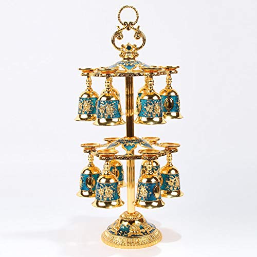 Preisvergleich Produktbild WETRRFußschalen und HeimtextiliengeschenkeDoppeltes Umgedrehtes WeinsetHigh-End-GeschenkRetro-Stil,Blue