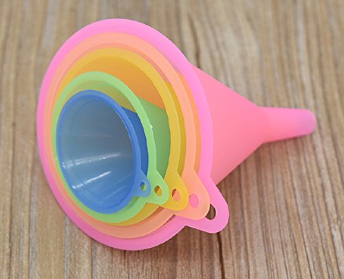 Trichter Küche Regenbogenfarben Trichter Set – 5 Stück Kochtrichter (67, 83, 98,110 und 125 mm) Trichter für Küche - 8