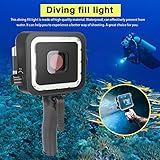 Perfekte Aufnahme von Tauchbildern: Produktgewicht: 925g. Geeignet für Nachtaufnahmen, Tauchen, Schnorcheln oder andere strahlungsfreie Umgebungen. Wenn das LED-Licht leuchtet, schauen Sie bitte nicht direkt hin, die wasserdichte Tiefe beträgt bis zu 35 m (maximal).