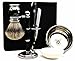 Pure Sliver Tip Badger Hair Brush Set includes Shavette (Cut Throat) Razor, Black Brush & Razor Holder, Saving Bowl & FREE SOAP. Especial Edition For this Christmas.(NO BLADES INCLUDED )