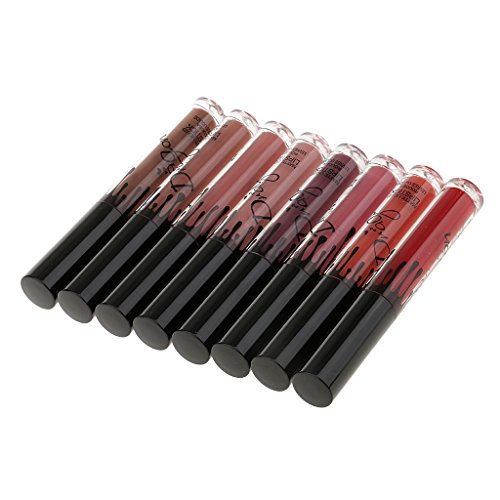 MagiDeal Matt Lipgloss Set mit 8 Farben Wasserdicht Dauerhaft Lippenstifte – Makeup Lipstick – #1 – #8 - 7