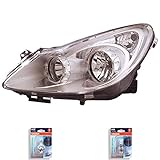Halogenscheinwerfer links Halogen Scheinwerfer links CORSA D Bj. 07.06- H7/H1 inkl. OSRAM