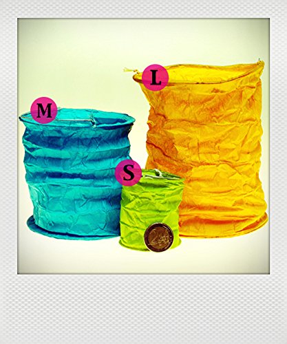 kadoh Papierlampions Set of 5 blau-grün (L) - 5