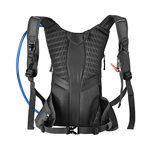 Hydration Rucksack Trinkrucksack(12L) mit Trinkblase(2L) Pack,Trinksystem Backpack Ideal für MTB Fahrrad Radfahren, Wandern, Laufen, Camping , für Reisen Klettern Outdoor Sports - 6