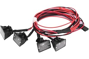 Dilwe Fernbedienung Crawler LEDs Lichtleiste Dachleuchten Zubehör für Axial scx10-4 Auto(Weiß)