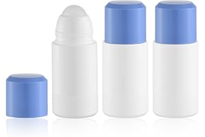 Lulupack 75ml Leerer Rollerball Behälter für ätherische Öle, Deo Roll on Flaschen, Nachfüllbarer Applikator für Rollon, 3 pcs