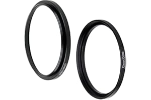 Anillo de 52-55 mm (lente de 52 mm a filtro de 55 mm, capucha, convertidor de lente y otros accesorios) (2 paquetes), Fire Rock 52-55 Aerometal Anillo adaptador de filtro de lente de cámara