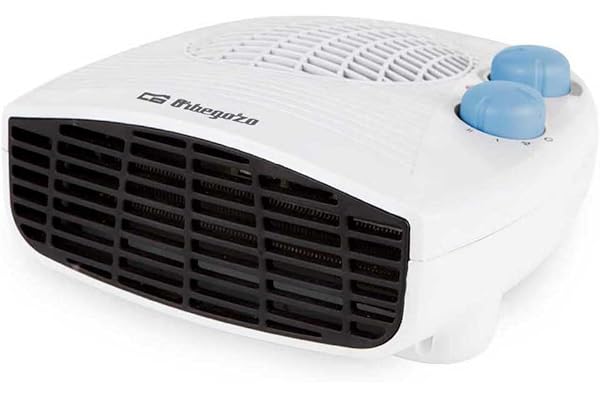 Orbegozo FH 5127, Calefactor bajo consumo, 2000 W, control ajustable de la temperatura mediante termostato, protección contra sobrecalentamiento, luz indicadora encendido, color blanco