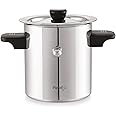 Pigeon-Elegant Stainless Steel Milk Cooker/Boiler/Pot with Handle,Lid,Knob,Whistle | Capacity:2Ltr | Gas and Induction Compat