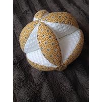 Balle de préhension Montessori "graphique moutarde"