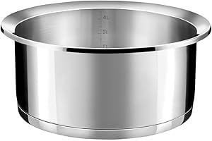 CUISINOX - Ycône - Casserole 24 cm (4.8 L) - Fond thermo diffuseur - Compatible tous feux dont induction - Acier Inoxydable 18/10 - Finition brillant - Inox - Sans PFOA, PTFE, PFAS