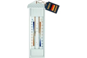 TFA Dostmann thermomètre analogique Maxima-Minima, 10.3014.02.01, résistant aux intempéries, blanc