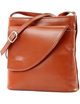 modamoda de - ital. Ledertasche kleine Damentasche Schultertasche Girl Umhängetasche D17