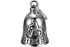 MOCY BELL - Clochette moto BIKER Guardian Gremlin Mocy Bell Acier inoxydable Argent