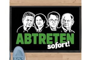 ‎SAMMYS SHIRT STORE Sammys Shirt Store Abtreten Sofort-Diese Regierung Versag Fußmatte Fußabtreter Türvorleger 50x35 cm