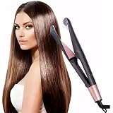 Alisador y Rizador 2 en 1，Curl \u0026 Straight rizador de Pelo Liso Pelo  retorcido férula eléctrica planchas de pelo profesionales,Plancha para el  cabello de Iones Negativos : Amazon.es: Belleza
