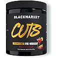 BlackMarket CUTS Pre Workout - Flavored Energy Powdered Drink Mix for Men & Women, Great for Muscle Definition, Fat Burning, Thermogenic, Creatine Free, (Fruit Punch, 30 Servings)