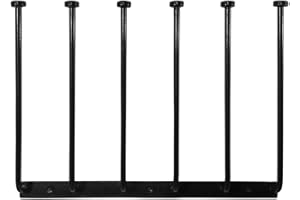 Garden Pride Wellington Boot Rack - Wall Mounted - Black - Metal - Indoor and outdoor - Holds three pairs of Wellies - The Ideal Welly Storage Solution - Screw to the wall