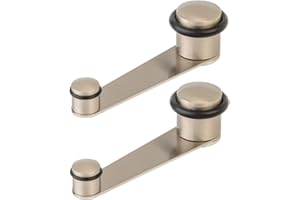 AZERODESIGN-Topes para Puertas Suelo- Sujeta Puertas-Tope Puertas Suelo-Retenedor puerta Giratorio-Para Puertas 50mm- Incluye Tornillos (NIQUEL SAT PACK 2 UNID.)