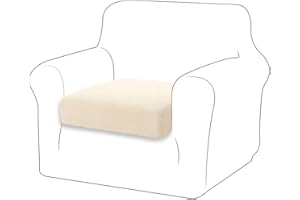 TIANSHU Copriseduta Divano Elasticizzato Fodera per cuscino ad alta elasticità Cuscino per divano Fodera per mobili Coprisedile per divano Fodere per cuscino a 1 posto (1 Posti, Beige)