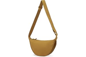 DXIOKO Crescent Bag for Women, Nylon Crossbody Bag Solid Color Hobo Bag Portable Dumpling Bag Cross Body Bag Shoulder Bag with Adjustable Strap