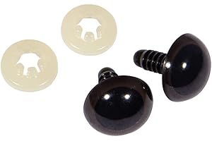 Rayher Yeux de sécurité plastique av. rondelles 18mm ø 10pcs brun foncé, 8911305