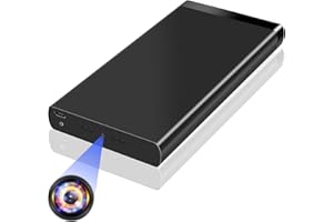 Cámara Espia Oculta, 10000mAh Mini Camaras Espias Powerbank, 1080P HD Micro Camara de Vigilancia para Coche Grabar 50 Horas c
