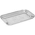 Meshiv Stainless Steel Serving Tray/Lemon Platter with Steel Finish, Rectangular Multipurpose Tray, Set of 1