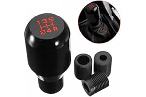 OBEST Car Gear Shift Knob 5 Speed, Shifter Adapter Universal Most Manual Automatic Car Shift Lever Stick Head Car Styling Accessories Racing Style (Black)