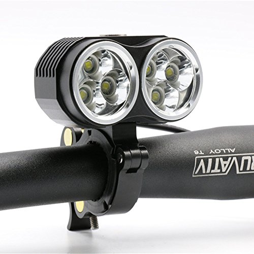 SOOJET BA06 6x CREE XM-L T6 LED Aluminum Fahrradlampe - Front Licht - Bicycle Light - Scheinwerfer Beleuchtung für das Fahrrad - Schick Mit LED Anzeige – Stark Mit Viel Power – Top Preis- Leistung Verhältnis