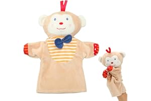 SULIUDAJI Burattino A Mano Giocattolo Peluche Simpatico Animale Burattino A Mano Per Neonati E Bambini, Scuola Di Burattini Teatrali Spettacoli Giocattoli Per Bambini Bambola Scimmia